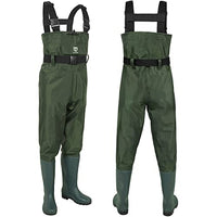 TideWe Bootfoot Chest Waders — 2-Ply Nylon/PVC Waterproof Fishing & Hunting Waders